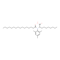 ChemSpider 2D Image | 2-[Mesityl(palmitoyl)amino]decanoic acid | C35H61NO3