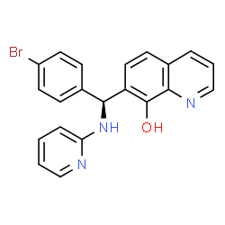 ChemSpider 2D Image | 7-[(S)-(4-Bromophenyl)(2-pyridinylamino)methyl]-8-quinolinol | C21H16BrN3O