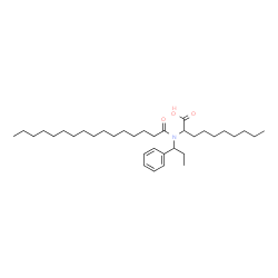 ChemSpider 2D Image | 2-[Palmitoyl(1-phenylpropyl)amino]decanoic acid | C35H61NO3