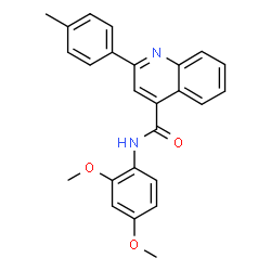 ChemSpider 2D Image | N-(2,4-Dimethoxyphenyl)-2-(4-methylphenyl)-4-quinolinecarboxamide | C25H22N2O3