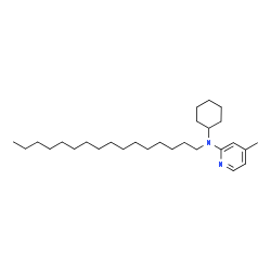 ChemSpider 2D Image | N-Cyclohexyl-N-hexadecyl-4-methyl-2-pyridinamine | C28H50N2