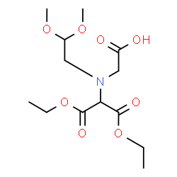 ChemSpider 2D Image | N-(1,3-Diethoxy-1,3-dioxo-2-propanyl)-N-(2,2-dimethoxyethyl)glycine | C13H23NO8