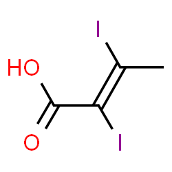 ChemSpider 2D Image | (2E)-2,3-Diiodo-2-butenoic acid | C4H4I2O2