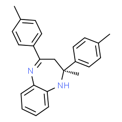 ChemSpider 2D Image | (2S)-2-Methyl-2,4-bis(4-methylphenyl)-2,3-dihydro-1H-1,5-benzodiazepine | C24H24N2