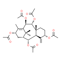 ChemSpider 2D Image | (2alpha,5alpha,9alpha,10beta,13alpha)-Taxa-4(20),11-diene-2,5,9,10,13-pentayl pentaacetate | C30H42O10