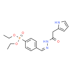 ChemSpider 2D Image | Diethyl (4-{(Z)-[(1H-pyrrol-2-ylacetyl)hydrazono]methyl}phenyl)phosphonate | C17H22N3O4P