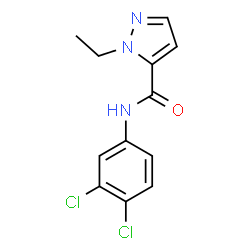 ChemSpider 2D Image | N-(3,4-Dichlorophenyl)-1-ethyl-1H-pyrazole-5-carboxamide | C12H11Cl2N3O