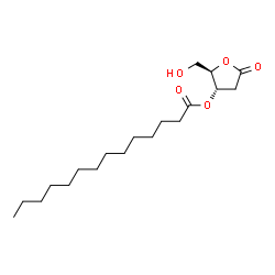 ChemSpider 2D Image | (2R,3S)-2-(Hydroxymethyl)-5-oxotetrahydro-3-furanyl myristate | C19H34O5