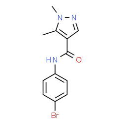 ChemSpider 2D Image | N-(4-Bromophenyl)-1,5-dimethyl-1H-pyrazole-4-carboxamide | C12H12BrN3O