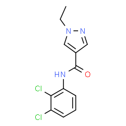 ChemSpider 2D Image | N-(2,3-Dichlorophenyl)-1-ethyl-1H-pyrazole-4-carboxamide | C12H11Cl2N3O