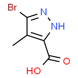ChemSpider 2D Image | 3-Bromo-4-methyl-1H-pyrazole-5-carboxylic acid | C5H5BrN2O2