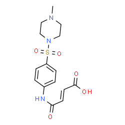 ChemSpider 2D Image | 4-{4-[(4-methyl-1-piperazinyl)sulfonyl]anilino}-4-oxo-2-butenoic acid | C15H19N3O5S