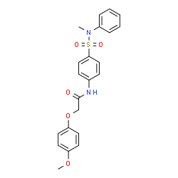 ChemSpider 2D Image | 2-(4-Methoxyphenoxy)-N-{4-[methyl(phenyl)sulfamoyl]phenyl}acetamide | C22H22N2O5S
