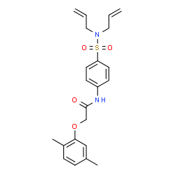 ChemSpider 2D Image | N-[4-(Diallylsulfamoyl)phenyl]-2-(2,5-dimethylphenoxy)acetamide | C22H26N2O4S