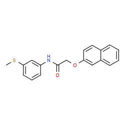 ChemSpider 2D Image | N-[3-(Methylsulfanyl)phenyl]-2-(2-naphthyloxy)acetamide | C19H17NO2S