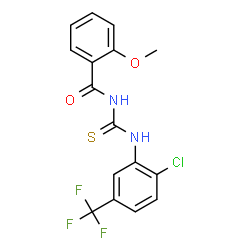 ChemSpider 2D Image | N-{[2-Chloro-5-(trifluoromethyl)phenyl]carbamothioyl}-2-methoxybenzamide | C16H12ClF3N2O2S