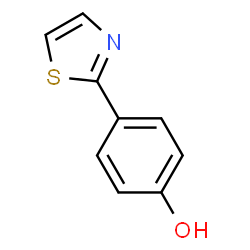 ChemSpider 2D Image | 4-(2-Thiazolyl)phenol | C9H7NOS