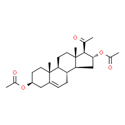 ChemSpider 2D Image | (3beta,16alpha)-20-Oxopregn-5-ene-3,16-diyl diacetate | C25H36O5