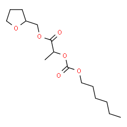 ChemSpider 2D Image | Tetrahydro-2-furanylmethyl 2-{[(hexyloxy)carbonyl]oxy}propanoate | C15H26O6