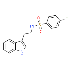 ChemSpider 2D Image | 4-Fluoro-N-[2-(1H-indol-3-yl)ethyl]benzenesulfonamide | C16H15FN2O2S
