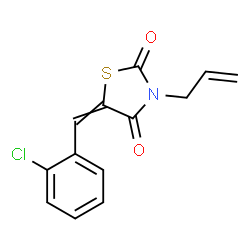 ChemSpider 2D Image | 3-Allyl-5-(2-chlorobenzylidene)-1,3-thiazolidine-2,4-dione | C13H10ClNO2S