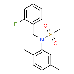 ChemSpider 2D Image | N-(2,5-Dimethylphenyl)-N-(2-fluorobenzyl)methanesulfonamide | C16H18FNO2S