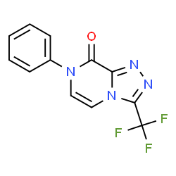 ChemSpider 2D Image | 7-Phenyl-3-(trifluoromethyl)[1,2,4]triazolo[4,3-a]pyrazin-8(7H)-one | C12H7F3N4O