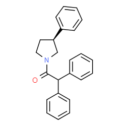 ChemSpider 2D Image | 2,2-Diphenyl-1-[(3S)-3-phenyl-1-pyrrolidinyl]ethanone | C24H23NO