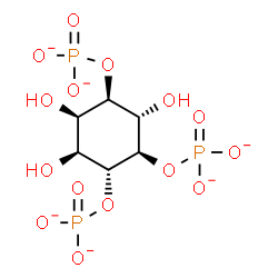 ChemSpider 2D Image | (1R,2R,3S,4R,5R,6S)-3,5,6-Trihydroxy-1,2,4-cyclohexanetriyl tris(phosphate) | C6H9O15P3
