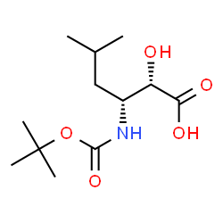 ChemSpider 2D Image | (2S,3R)-3-{[(tert-butoxy)carbonyl]amino}-2-hydroxy-5-methylhexanoic acid | C12H23NO5