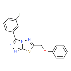 ChemSpider 2D Image | 3-(3-Fluorophenyl)-6-(phenoxymethyl)[1,2,4]triazolo[3,4-b][1,3,4]thiadiazole | C16H11FN4OS