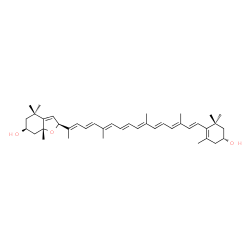 ChemSpider 2D Image | (3S,3'R,5R,8S,9cis)-5,8-Dihydro-5,8-epoxy-beta,beta-carotene-3,3'-diol | C40H56O3
