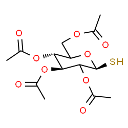 ChemSpider 2D Image | 2,3,4,6-Tetra-O-acetyl-1-thio-beta-D-threo-hexopyranose | C14H20O9S