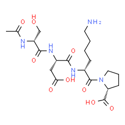 ChemSpider 2D Image | N-Acetyl-D-seryl-L-alpha-aspartyl-D-lysyl-D-proline | C20H33N5O9