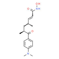 ChemSpider 2D Image | (2E,4E,6S)-7-[4-(Dimethylamino)phenyl]-N-hydroxy-4,6-dimethyl-7-oxo-2,4-heptadienamide | C17H22N2O3