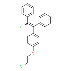 ChemSpider 2D Image | 1-[(Z)-2-Chloro-1,2-diphenylvinyl]-4-(2-chloroethoxy)benzene | C22H18Cl2O