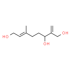 ChemSpider 2D Image | (6E)-6-Methyl-2-methylene-6-octene-1,3,8-triol | C10H18O3