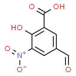 ChemSpider 2D Image | 5-Formyl-2-hydroxy-3-nitrobenzoic acid | C8H5NO6