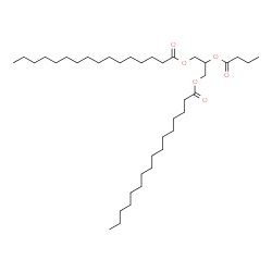 ChemSpider 2D Image | 2-(Butyryloxy)-1,3-propanediyl dihexadecanoate | C39H74O6