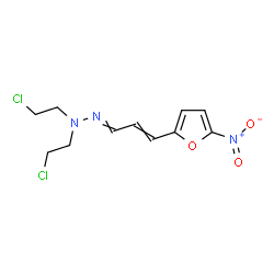ChemSpider 2D Image | Î²-(5-Nitro-2-furyl)acrolein N,N-bis(2-chloroethyl)hydrazone | C11H13Cl2N3O3