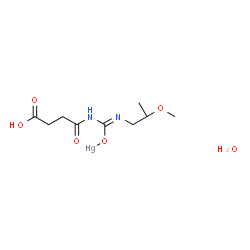 ChemSpider 2D Image | [3-[[[(3-Carboxy-1-oxopropyl)amino]carbonyl]amino]-2-methoxypropyl]hydroxymercury | C9H17HgN2O6