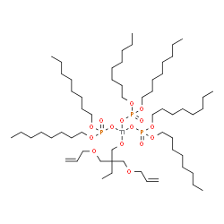 ChemSpider 2D Image | Titanium(4+) dioctyl phosphate 2,2-bis[(allyloxy)methyl]-1-butanolate (1:3:1) | C60H123O15P3Ti