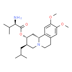 ChemSpider 2D Image | (2R,3R,11bR)-3-Isobutyl-9,10-dimethoxy-1,3,4,6,7,11b-hexahydro-2H-pyrido[2,1-a]isoquinolin-2-yl D-valinate | C24H38N2O4