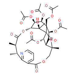 ChemSpider 2D Image | (1beta,2beta,3beta,5alpha,6alpha,7beta,9beta,10beta,24R,25R)-Evonine | C36H43NO17