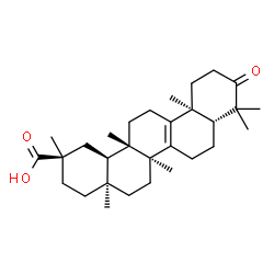ChemSpider 2D Image | (2R,4aS,6aS,8aR,12aS,14aS,14bR)-2,4a,6a,9,9,12a,14a-Heptamethyl-10-oxo-1,2,3,4,4a,5,6,6a,7,8,8a,9,10,11,12,12a,13,14,14a,14b-icosahydro-2-picenecarboxylic acid | C30H46O3