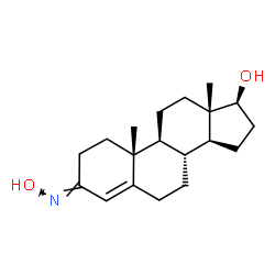 ChemSpider 2D Image | (17Î²)-17-Hydroxyandrost-4-en-3-one oxime | C19H29NO2