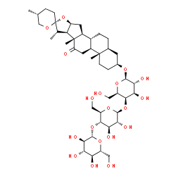 ChemSpider 2D Image | (3beta,5alpha,25R)-12-Oxospirostan-3-yl beta-D-glucopyranosyl-(1->4)-beta-D-glucopyranosyl-(1->4)-beta-D-galactopyranoside | C45H72O19