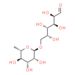ChemSpider 2D Image | 6-O-(6-Deoxy-alpha-L-mannopyranosyl)-D-galactose | C12H22O10