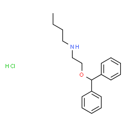 ChemSpider 2D Image | N-(2-(benzhydryloxy)ethyl)butan-1-amine hydrochloride | C19H26ClNO