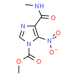 ChemSpider 2D Image | methyl 4-(methylcarbamoyl)-5-nitro-imidazole-1-carboxylate | C7H8N4O5